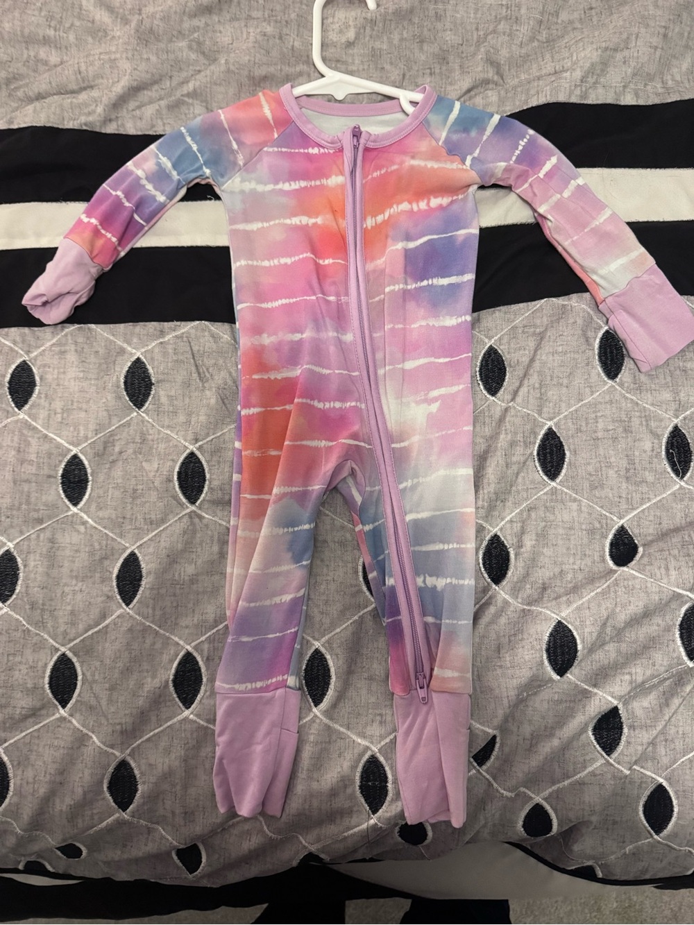 Little Sleepies Pastel Tie-Dye Dreams Zippy